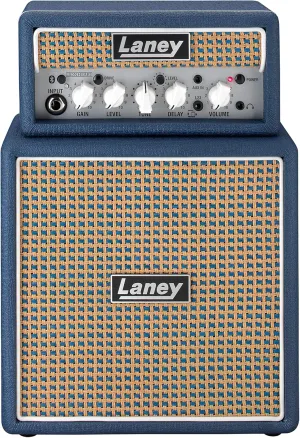 Laney MINISTACK-B-Lion Bluetooth Battery Powered Guitar Amp with Smartphone Interface, Blue (MINISTAK