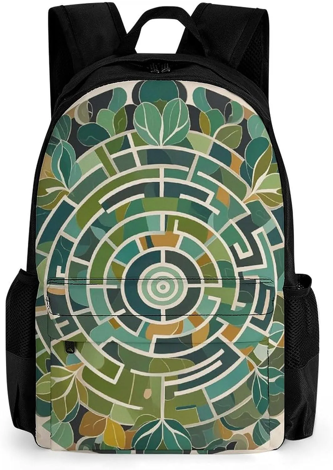 Laptop Backpack for Men Women Circular Maze Backpack Casual Bag Travel Backpack Simple Bag for Hiking