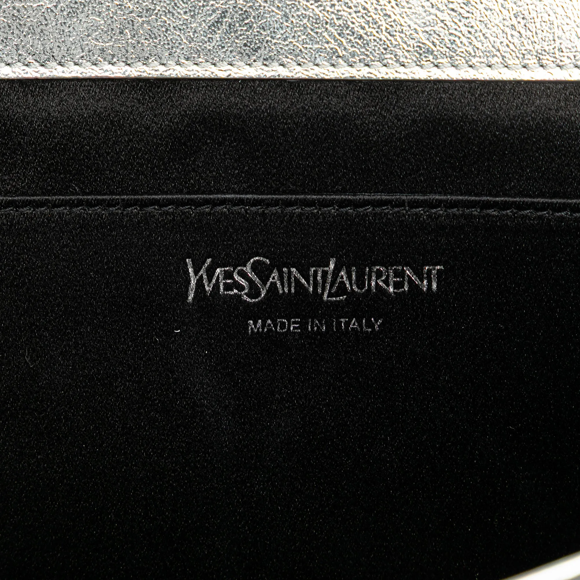 Large Metallic Calfskin Belle De Jour Clutch