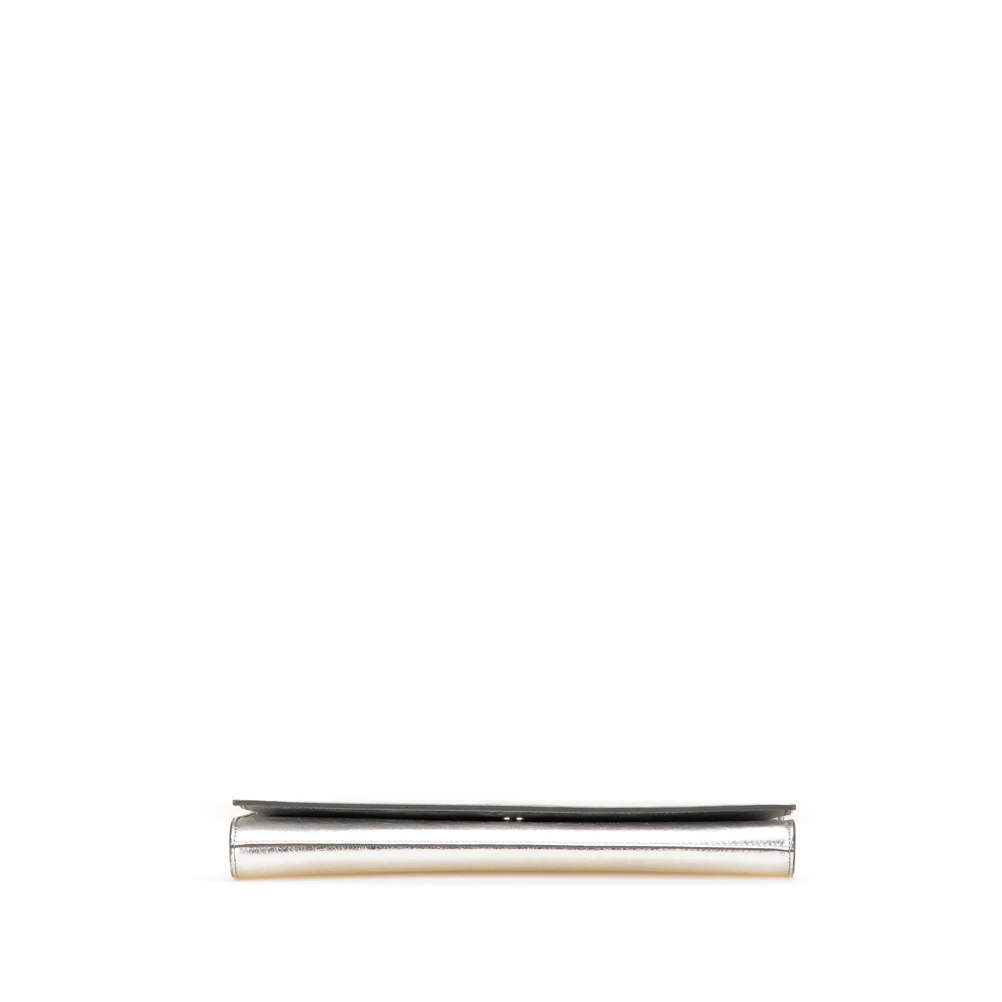 Large Metallic Calfskin Belle De Jour Clutch