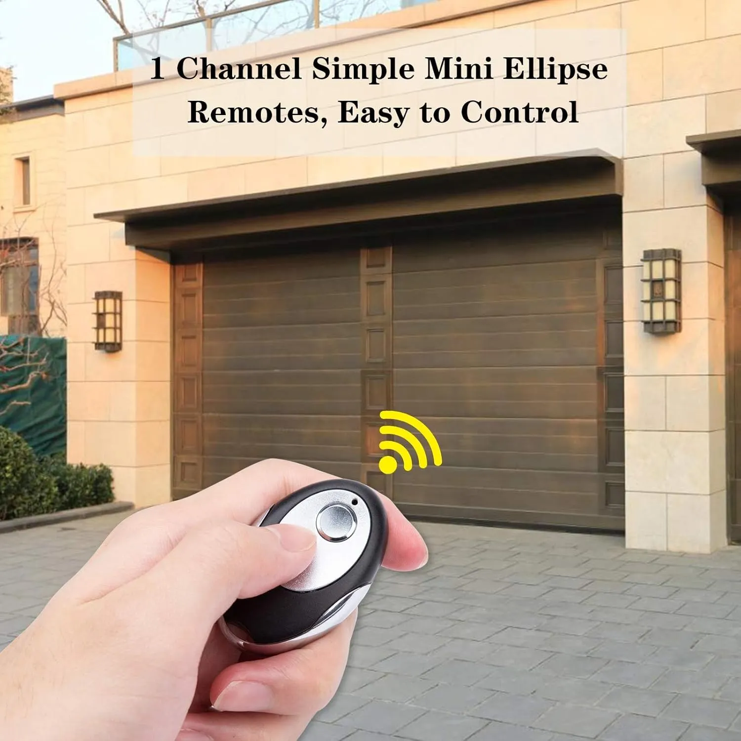 LAWOHO Garage Door Remote Keychain Yellow Learn Button Compatible with Liftmaster 891LM/893LM/950ESTD/953ESTD