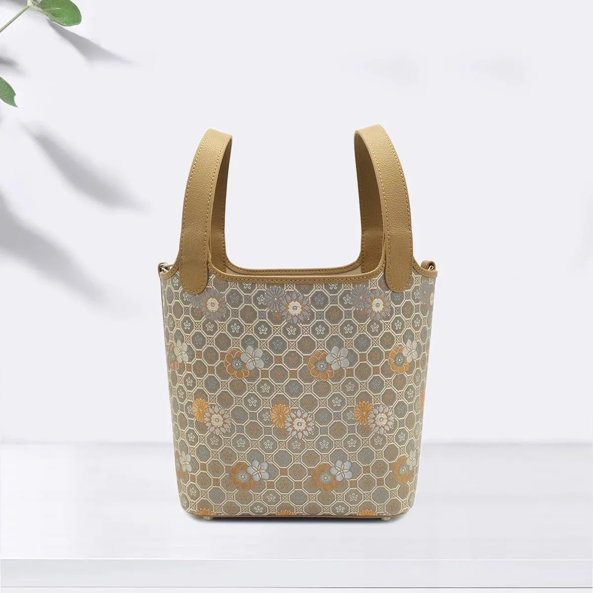 Leather Ladies Fashion Simple Handbag Designer Clutch Tote Bag for Women Ethnic Vintage Small Bucket - Vegetable Basket Bag