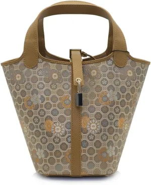 Leather Ladies Fashion Simple Handbag Designer Clutch Tote Bag for Women Ethnic Vintage Small Bucket - Vegetable Basket Bag