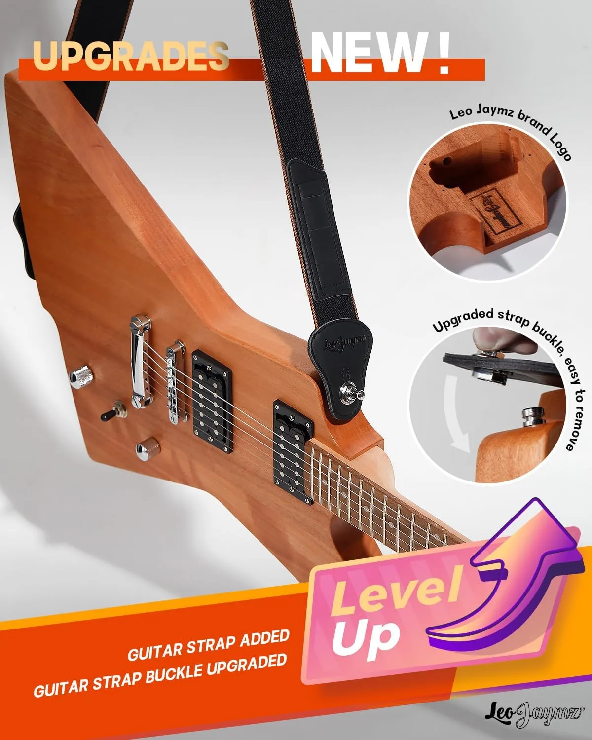 Leo Jaymz DIY Electric Guitar Kits - Mahogany Body, Mahogany Neck and Laurel Wood Fretboard - Fully Components Included (AX)