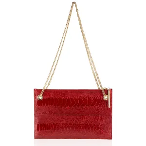 Leseli ostrich clutch with chain