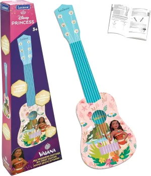 Lexibook, Disney Moana, My First Guitar for Children, 6 Nylon Strings, 53 cm / 21'', Guide Included, Pink/Blue, K200VN