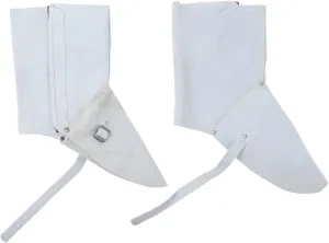 LIFKOME 1Pair Leather Welding Boot Covers Heat Abrasion Resistant Welding Spats with Hook and Loop Durable Cowhide Foot Protection for Welders