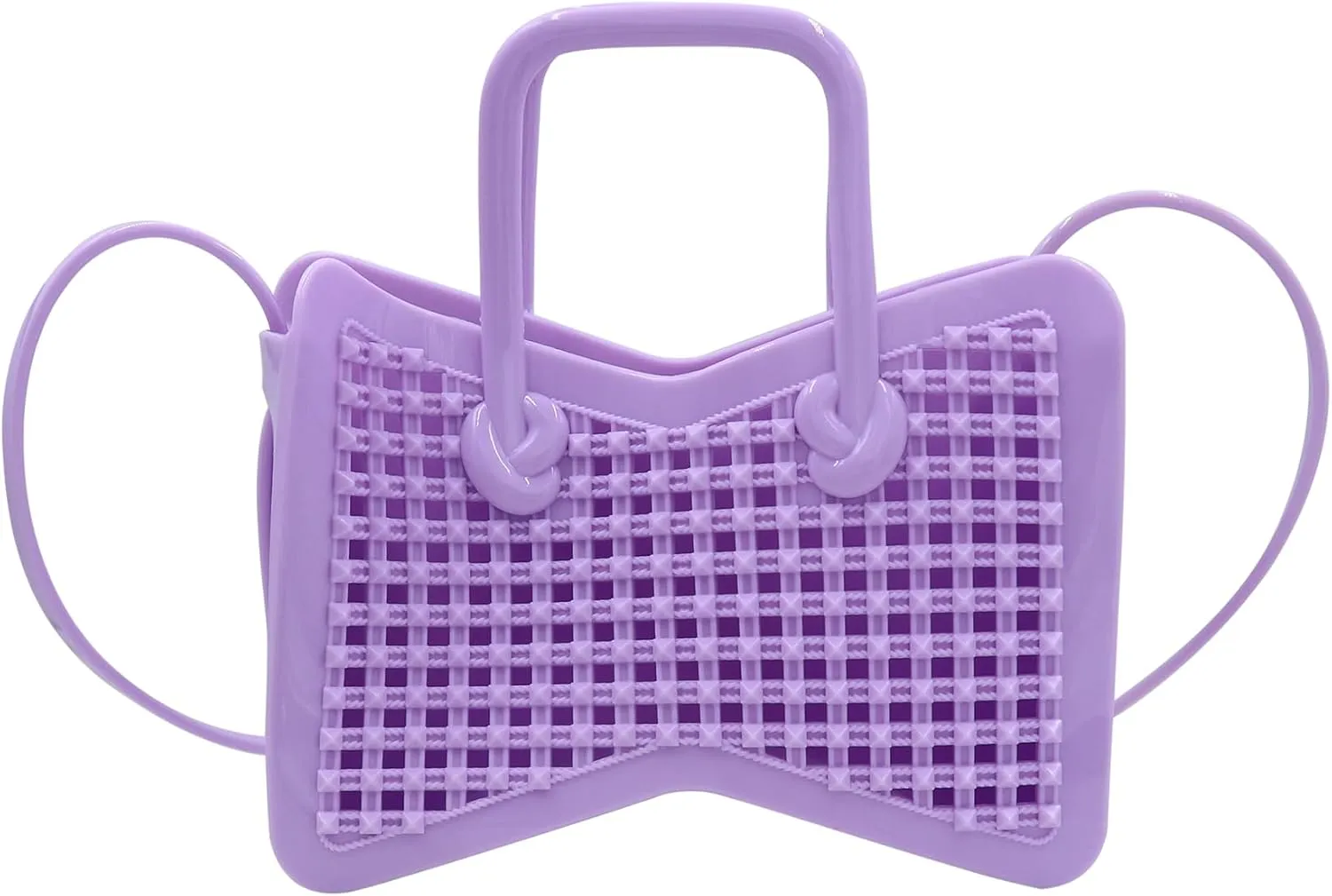 Little Girls Candy Color Handbag Mini Pink Jelly Purse Jelly Shoulder Bag Crossbody Purse Chain Strap(Mini Size)