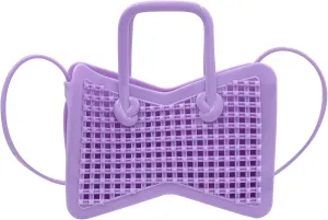 Little Girls Candy Color Handbag Mini Pink Jelly Purse Jelly Shoulder Bag Crossbody Purse Chain Strap(Mini Size)