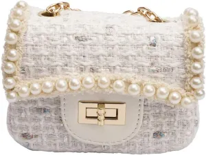 Little Girls Crossbody Purses For girls - Toddler Mini Cute Princess Handbags Shoulder Messenger Bag Toys Gifts White