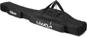Lixada Fishing Rod Case - 3 Layers Oxford Bag, Portable Folding Carrier for Rods and Reels, Tackle Storage Travel Bag, 90cm/120cm/150cm Optional