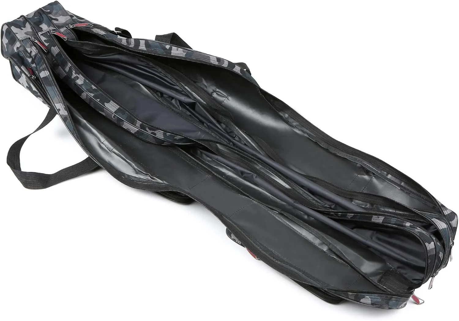 Lixada Fishing Rod Case - 3 Layers Oxford Bag, Portable Folding Carrier for Rods and Reels, Tackle Storage Travel Bag, 90cm/120cm/150cm Optional