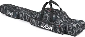 Lixada Fishing Rod Case - 3 Layers Oxford Bag, Portable Folding Carrier for Rods and Reels, Tackle Storage Travel Bag, 90cm/120cm/150cm Optional