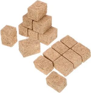 LOGOFUN 16pcs Mini Hay Bales Miniature Hayrick Mini Haystack Decoration Miniature Hay Blocks for Dollhouse Autumn Harvest Table Craft Display (Square) 1.18X0.79X0.79in