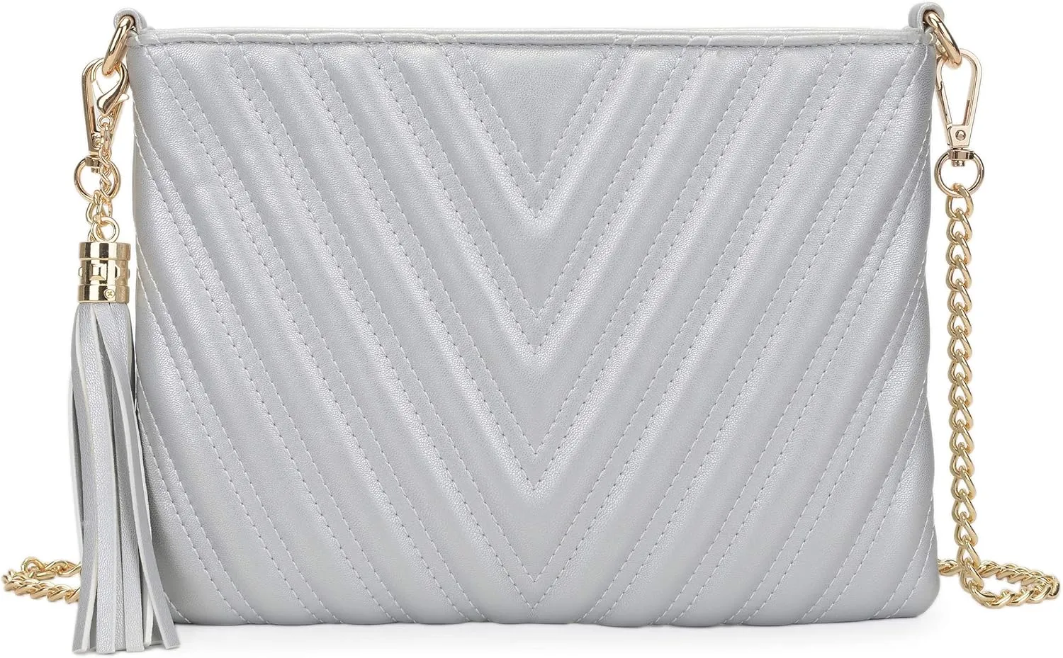 lola mae Women's Wristlet Handbags Simple Quilted Small Clutch Crossbody Bag