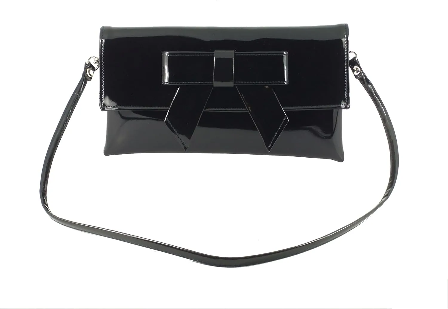 LONI Womens Cute Patent Faux Leather Clutch bag/Shoulder Bag