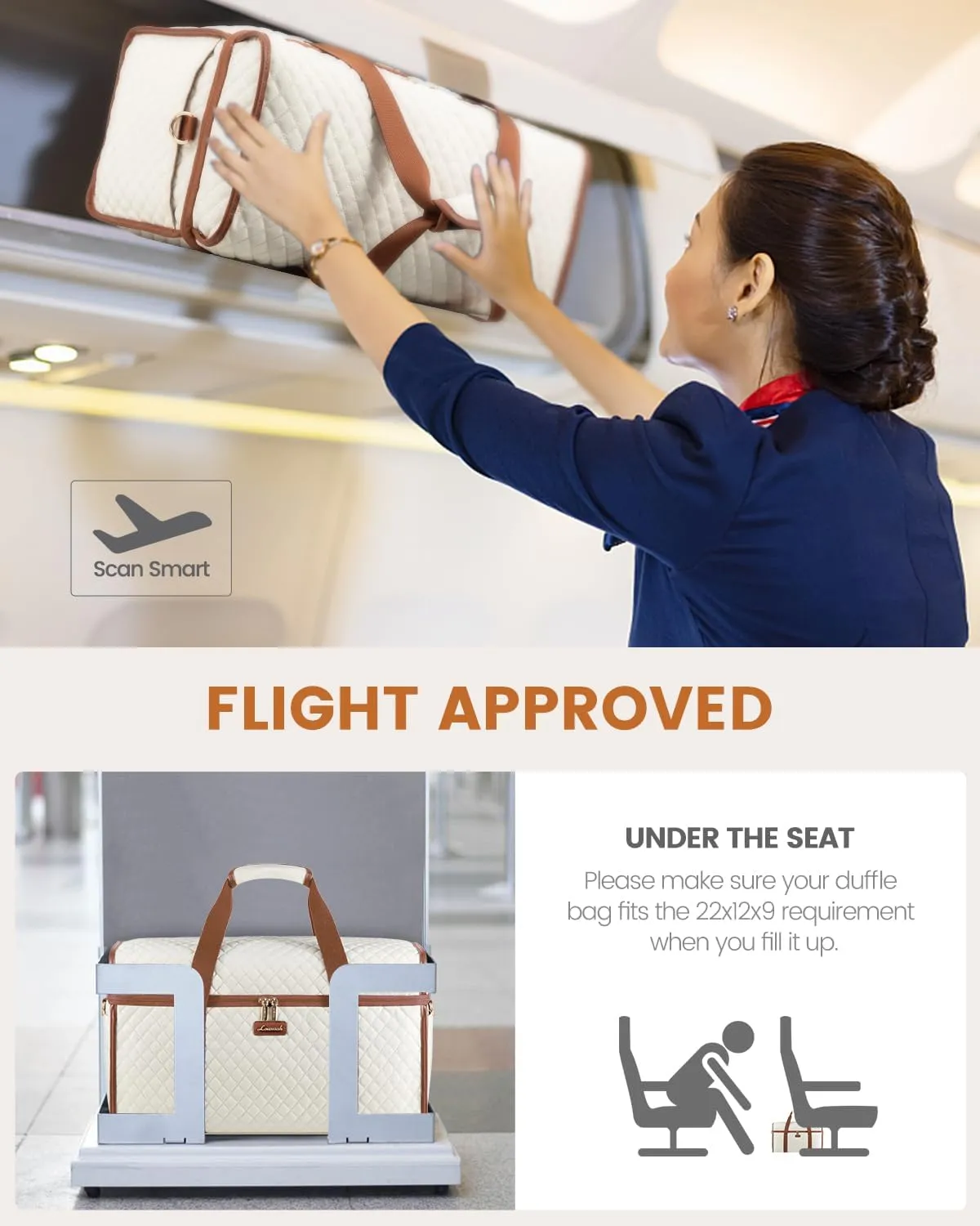 LOVEVOOK Travel Duffle Bag, Weekender Bags For Women, Carry On Duffel Bags For Airplanes, Overnight Bag With Toiletry Bag, Hospital Bag for Labor and Delivery, Yoga Gym Bag with Wet Pocket, 3Pcs Set