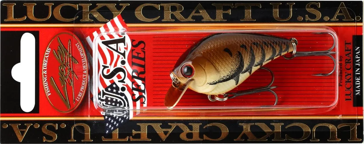 LUCKY CRAFT Fat CB BDS 1, Freshwater Bass Fishing Lure, Crank Bait, Smallmouth, Walleye, Floating, Tournament Winning, Perfect Wobbling, Squarebill, Fishing Gear, Fishing Accessories, Fishing Tackle