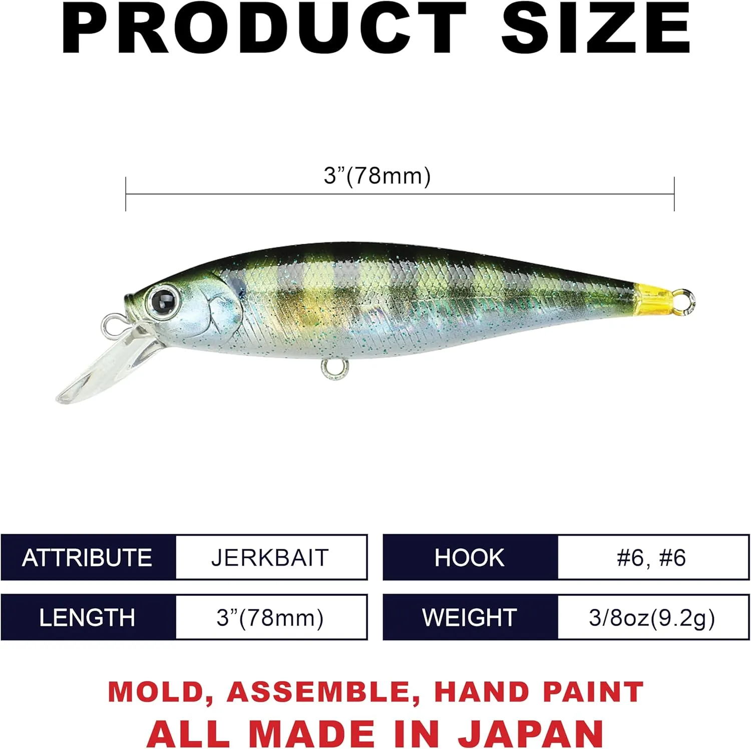 LUCKY CRAFT Pointer 65DD, Jerkbait Side by Side Action Tournament Winning Perfect Wobbling Freshwater Lake Bass Fishing Champion Bait