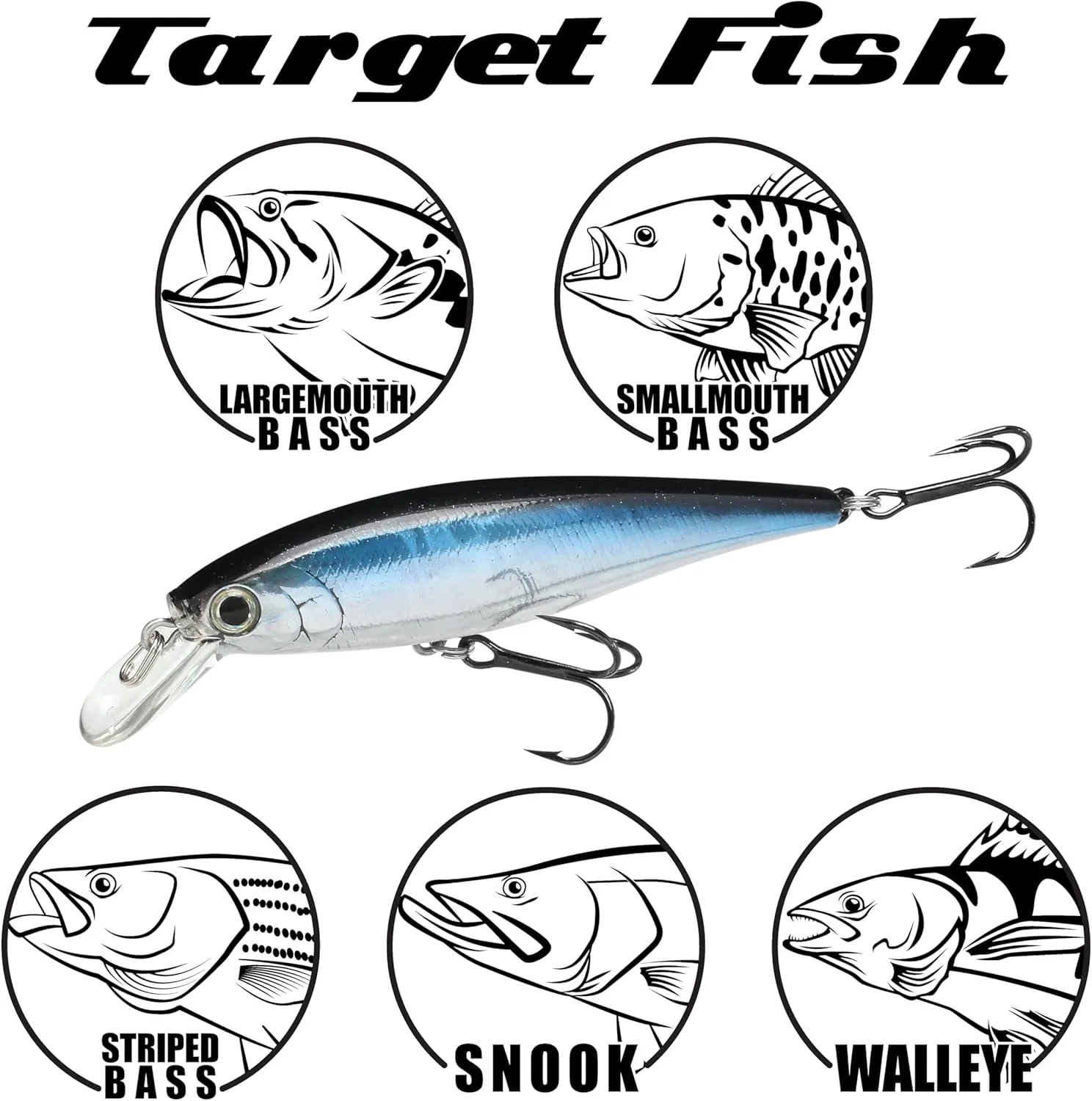 LUCKY CRAFT Pointer 78SP, Freshwater Lake Bass Fishing Lure, Jerkbait, Smallmouth, Walleye, Pike, Suspending, Tournament Winning, Perfect Wobbling, Fishing Gear, Fishing Accessories, Fishing Tackle
