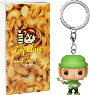 Lucky the L e p r e c h a u n : Pocket P o p ! Mini-Figural K e y c h a i n Bundle with 1 Compatible 'ToysDiva' Graphic Protector (48504 - B)