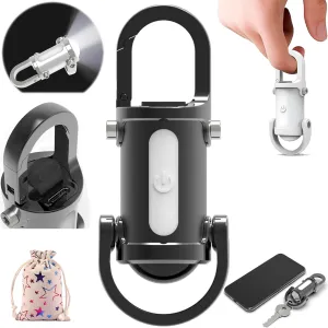 Lumilink Mini Torch, 2025 Premium Lumilink Mini Flashlight Keychain, Lumilink Chain Flashlight Mini, Mini Keychain Flashlight, Mini Flashlight for Emergency Power (Black)