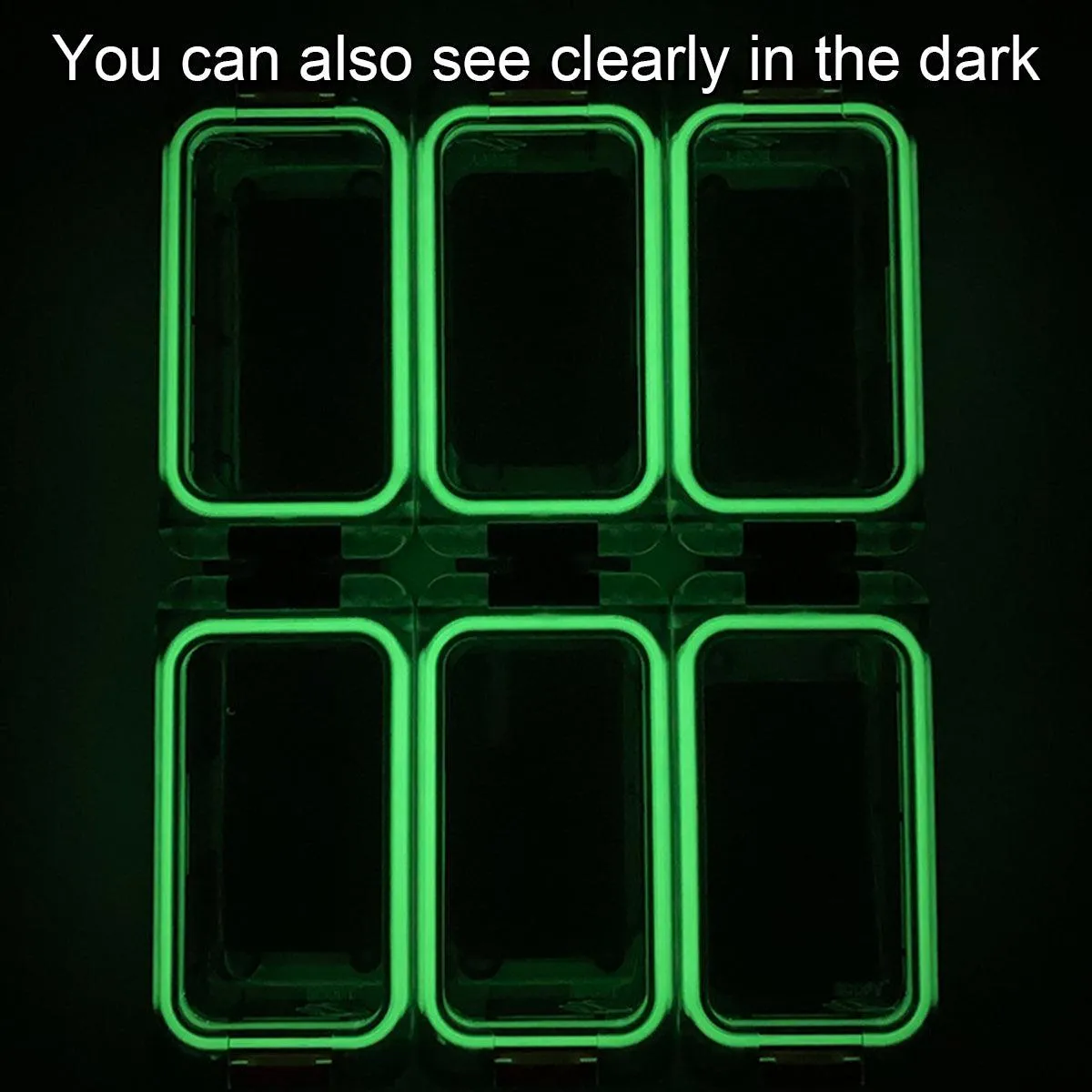 Luminous Fishing Accessory Box Multi Compartment Hook Storage Tackle Case