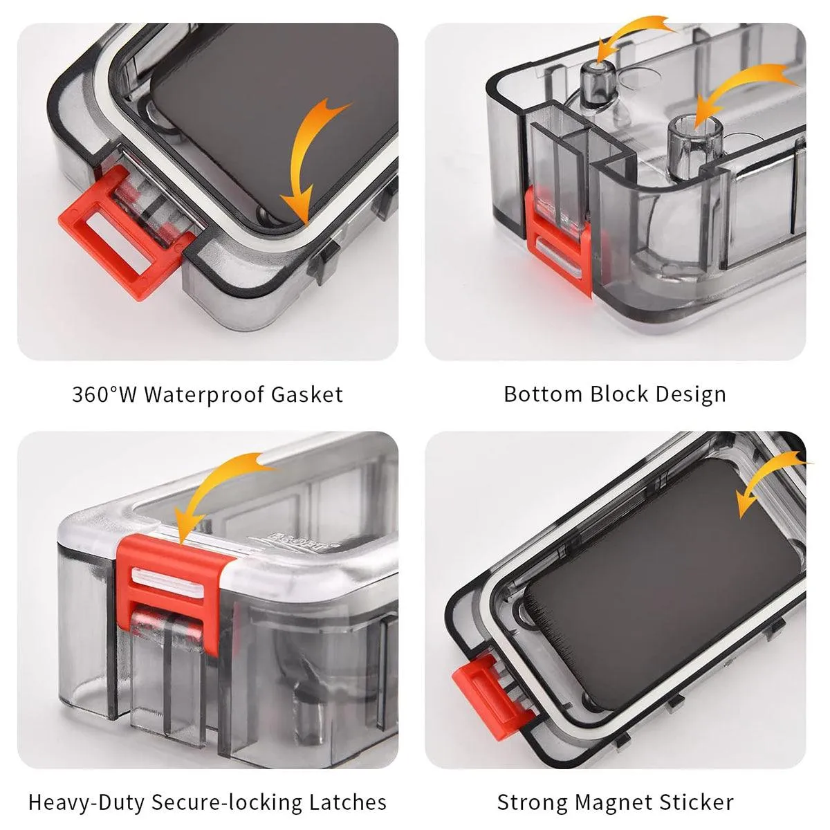 Luminous Fishing Accessory Box Multi Compartment Hook Storage Tackle Case