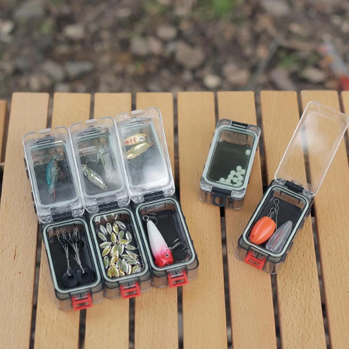 Luminous Fishing Accessory Box Multi Compartment Hook Storage Tackle Case