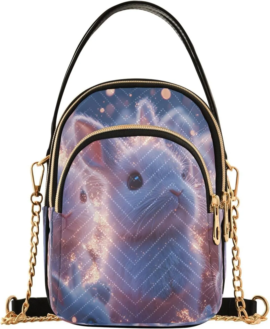 Magic Stylish Bunny Rabbit Crossbody Bag for Women Mini Cell Phone Purse Women's Shoulder Handbag