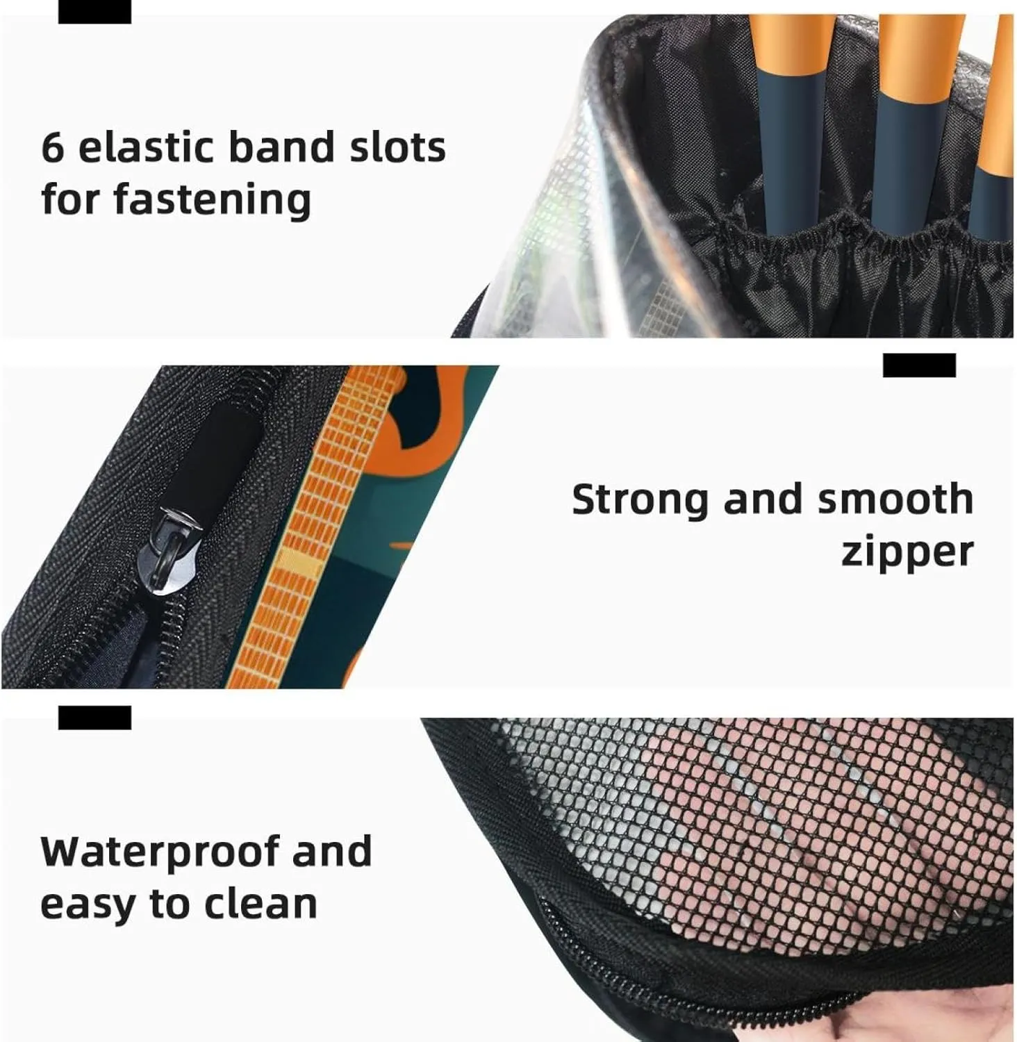 Makeup Bags for Women,Toiletry Bag for Men,Vintage Guitar Music,Travel Cosmetic Bag