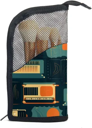 Makeup Bags for Women,Toiletry Bag for Men,Vintage Guitar Music,Travel Cosmetic Bag