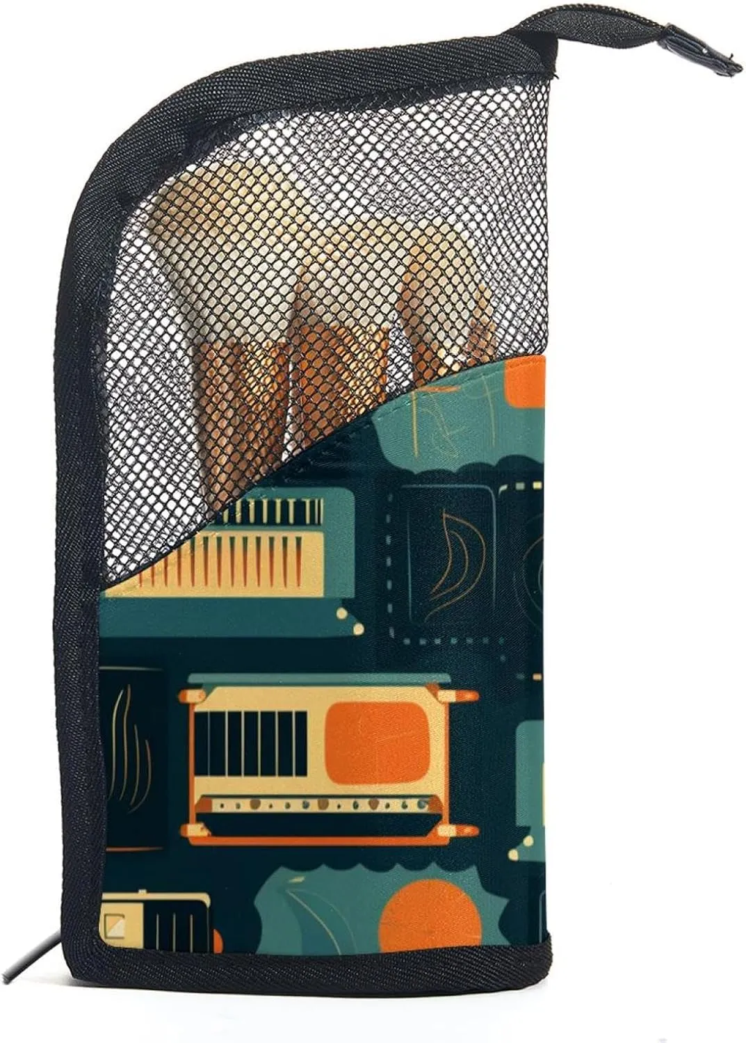 Makeup Bags for Women,Toiletry Bag for Men,Vintage Guitar Music,Travel Cosmetic Bag