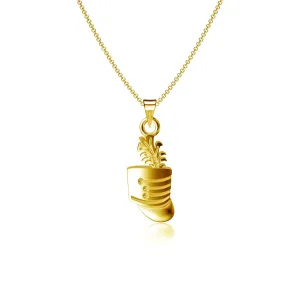 Marching Band Necklace - 24K Gold over 925 Solid Sterling Silver, Pendant, Mini Majorette Charm, Hypoallergenic Jewelry gifts for Teams and Coaches by Dayna Designs