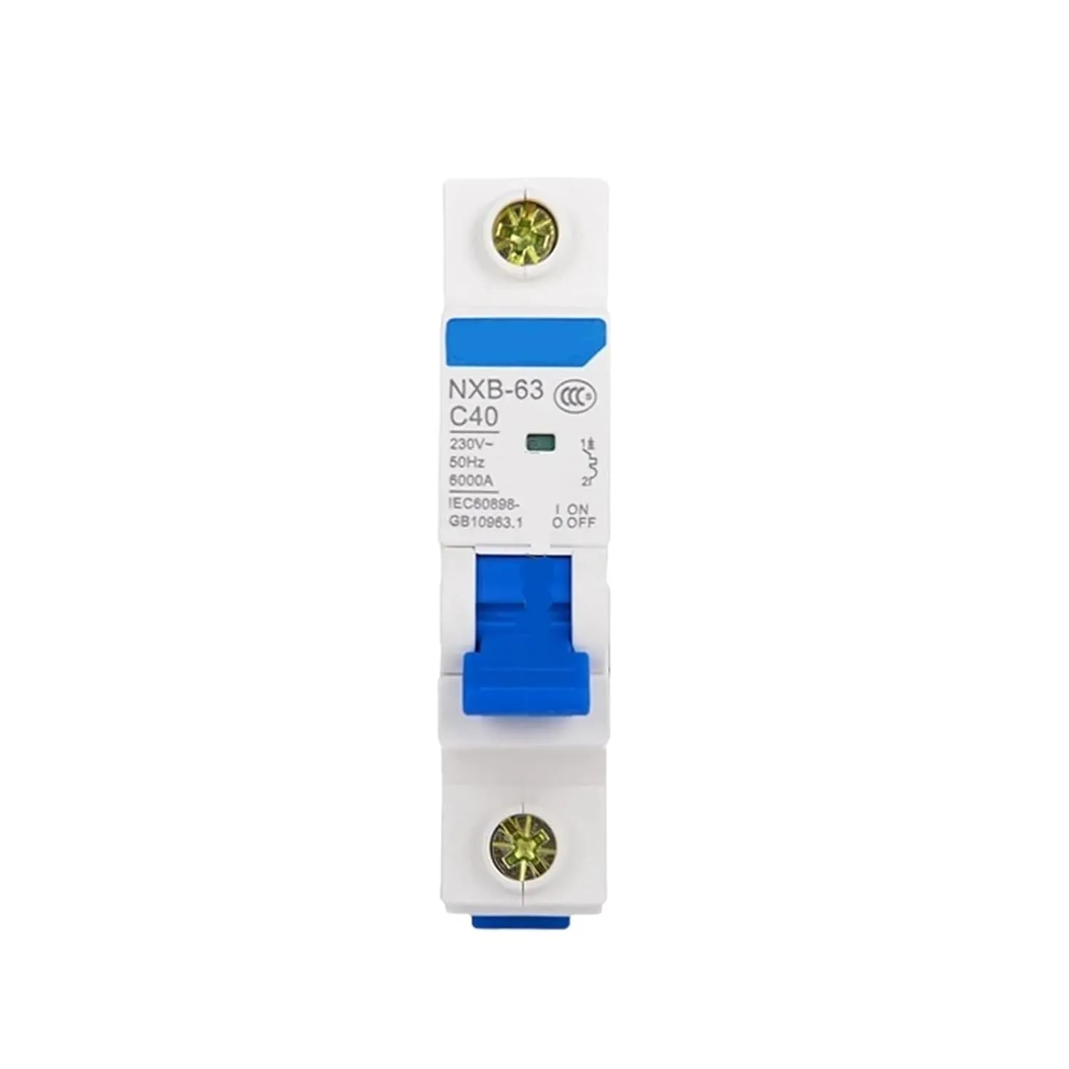 MCB 1P 1A 2A 3A 6A 10A 16A 20A 25A 32A 40A 63A NXB-63 C Curve AC 230V Miniature Circuit Breaker New DZ47(32A)