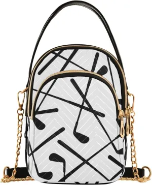 MCHIVER Golf Crossbody Bag for Women Cell Phone Purse Wallet with Removable Chain Shoulder Handbag