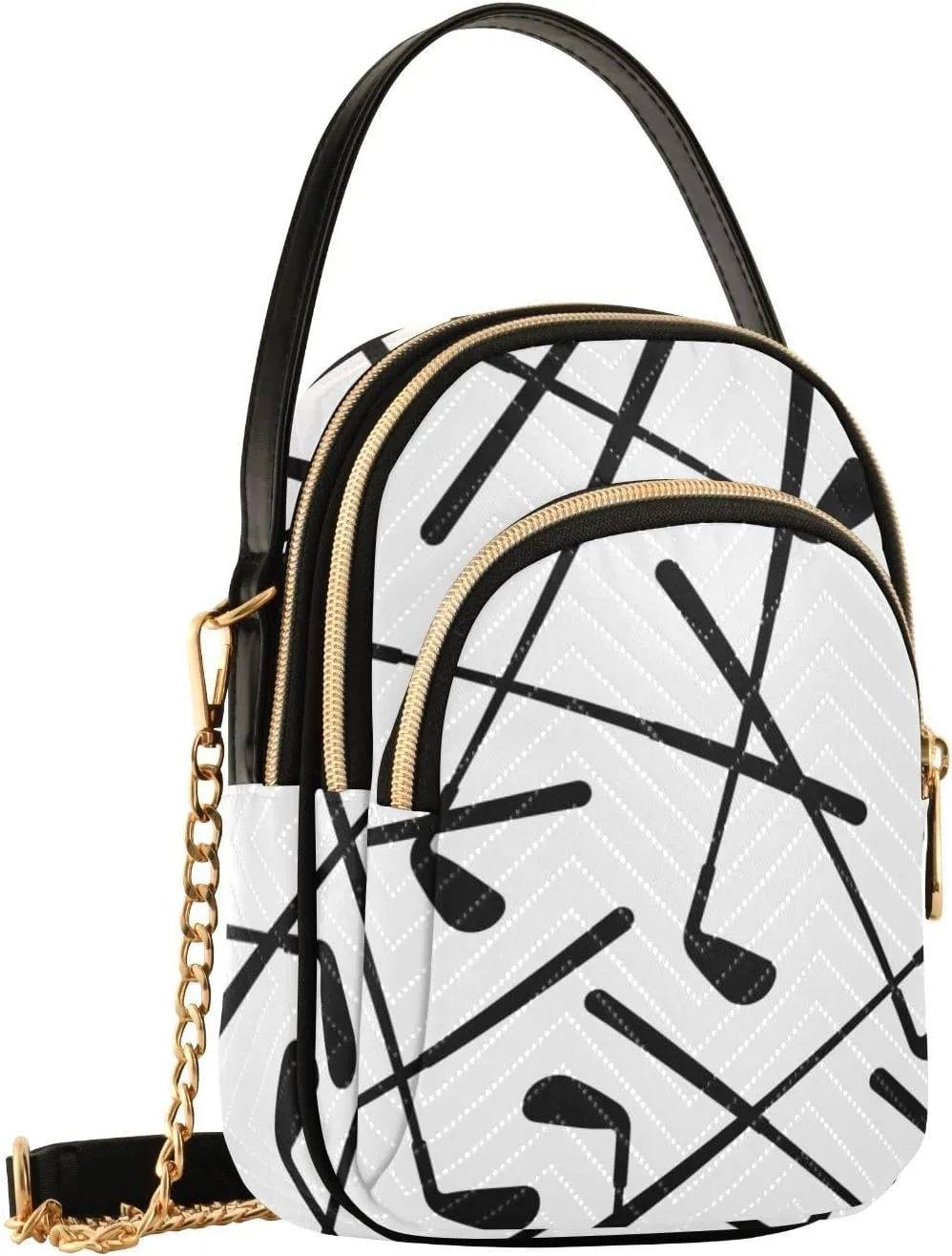 MCHIVER Golf Crossbody Bag for Women Cell Phone Purse Wallet with Removable Chain Shoulder Handbag