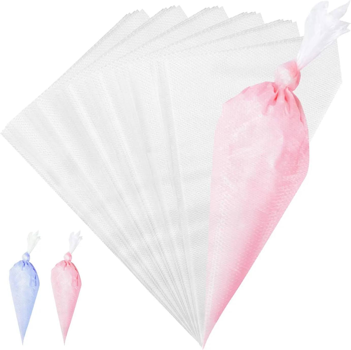Meao 100 Pcs Large Thickened 22" Inch Disposable Cream Pastry Bags Icing Piping Bags Decorating Bags for Cake Cupcakes Frosting #3