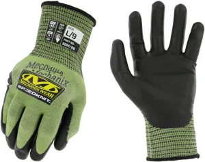 Mechanix Wear: ANSI A3 Cut Resistant Urethane Coated SpeedKnit Work Gloves - Touch Capable, Strong Grip in Dry & Wet Conditions (Green, Large)