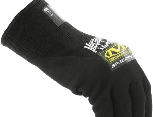Mechanix Wear SpeedKnit Thermal Winter Work Gloves, 1 Pair - Insulated, Water Resistant, Abrasion and Cut Resistant, Touchscreen Capable (Black, Large)