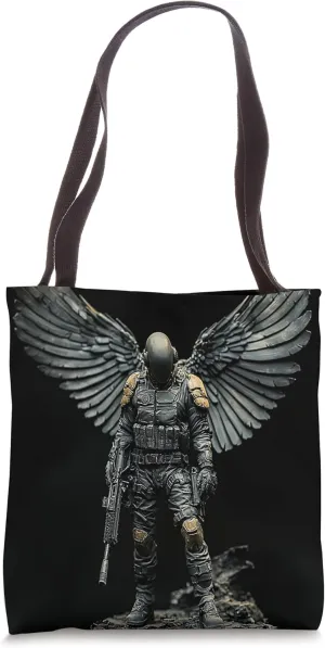 Medieval Angel of Death Miniature Tabletop Solider Model Art Tote Bag