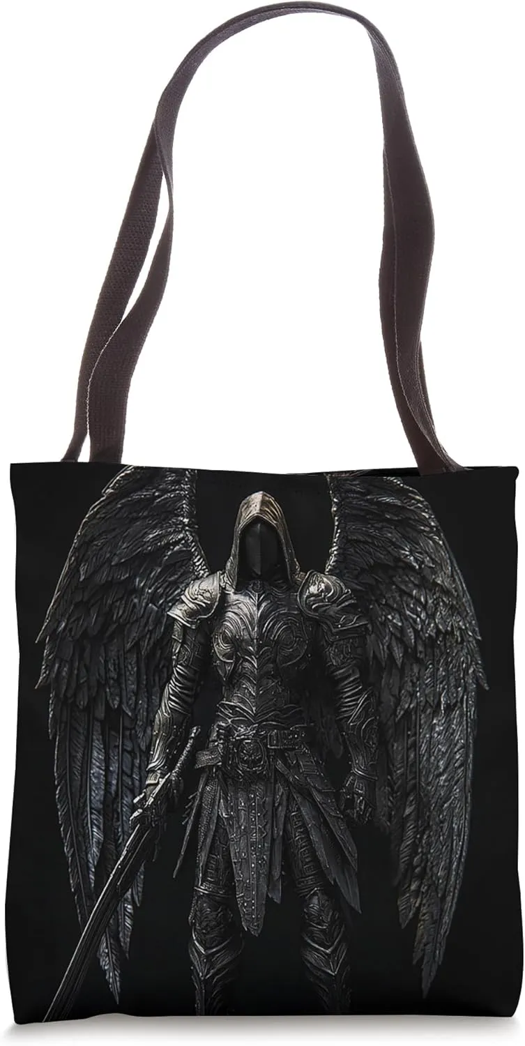 Medieval Angel of Death Miniature Tabletop Solider Model Art Tote Bag