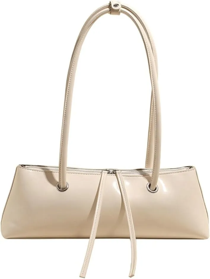 Medium Clutch Shoulder Bag for Women Vintage Bags Trendy Women's Tote Handbag Purse with zipper Closure