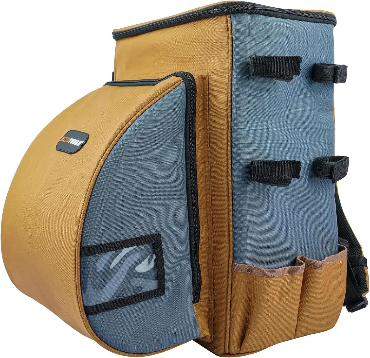 MELOTOUGH Welding Backpack for Tools and Helmet Welder Backpack Large Capacity Extreme Gear Pack Heavy Duty Welder Storage Bag(Khaki)