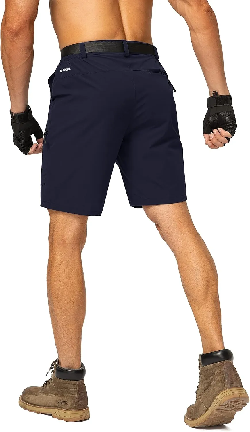 Men's Hiking Cargo Shorts Stretch Quick Dry Outdoor Tactical Shorts for Men with Multi Pocket for Fishing Casual