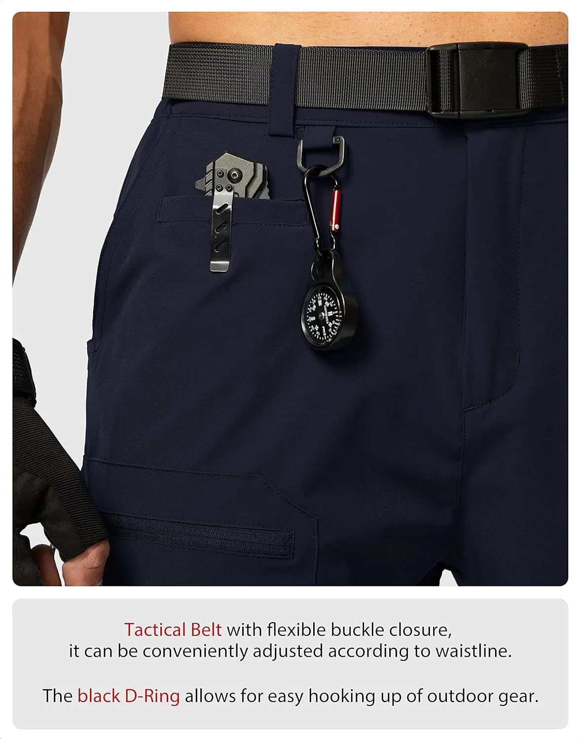 Men's Hiking Cargo Shorts Stretch Quick Dry Outdoor Tactical Shorts for Men with Multi Pocket for Fishing Casual