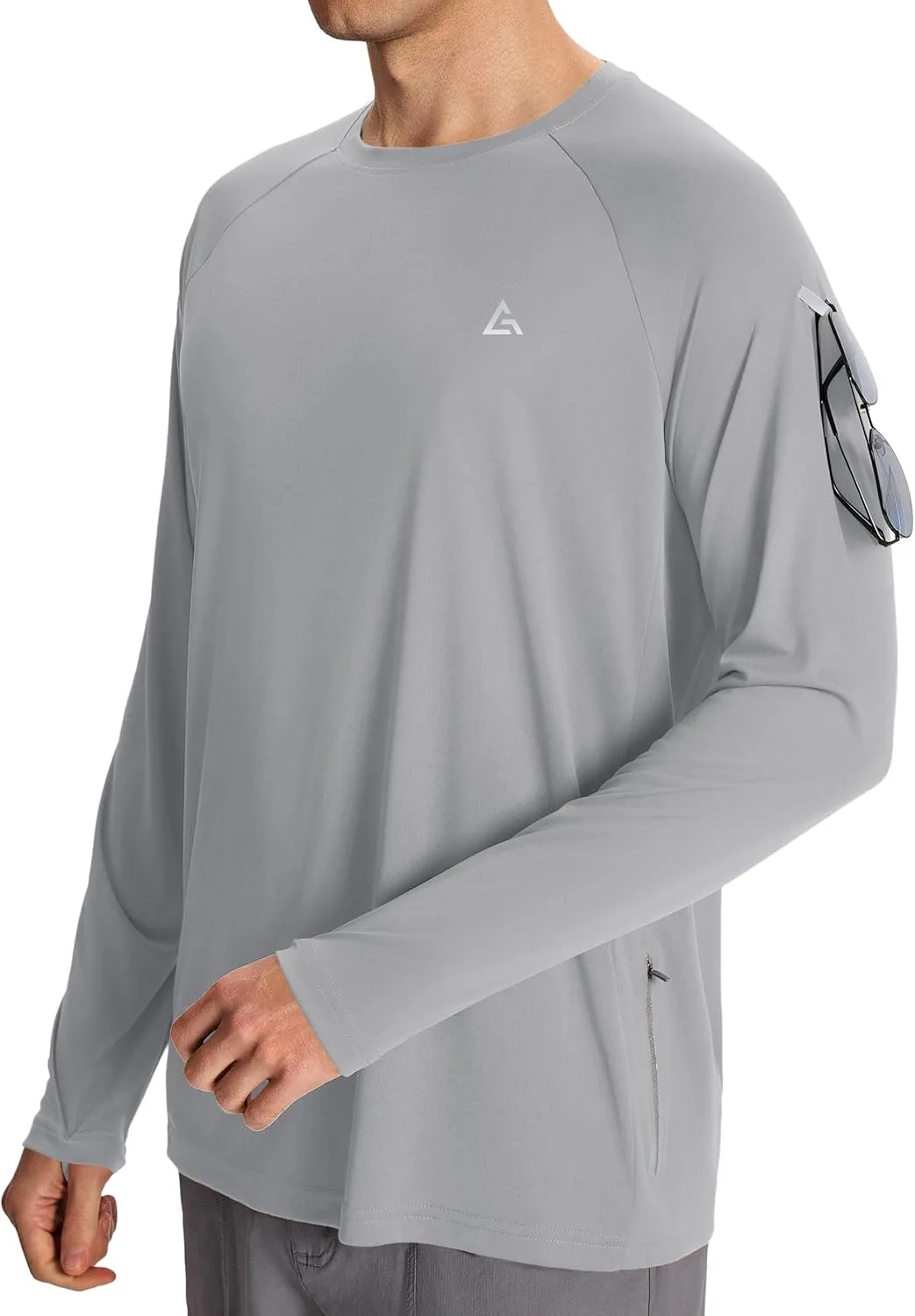 Men’s Sun Protection Shirts UPF 50  Long Sleeve UV Shirt Rash Guard for Men Quick Dry Swim Fishing Beach Athletic