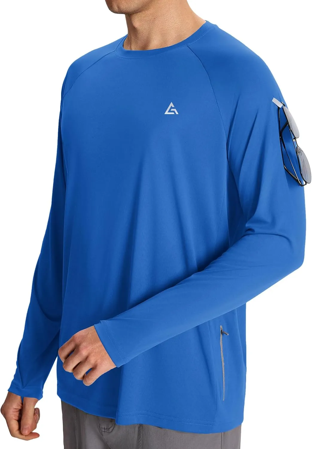 Men’s Sun Protection Shirts UPF 50  Long Sleeve UV Shirt Rash Guard for Men Quick Dry Swim Fishing Beach Athletic