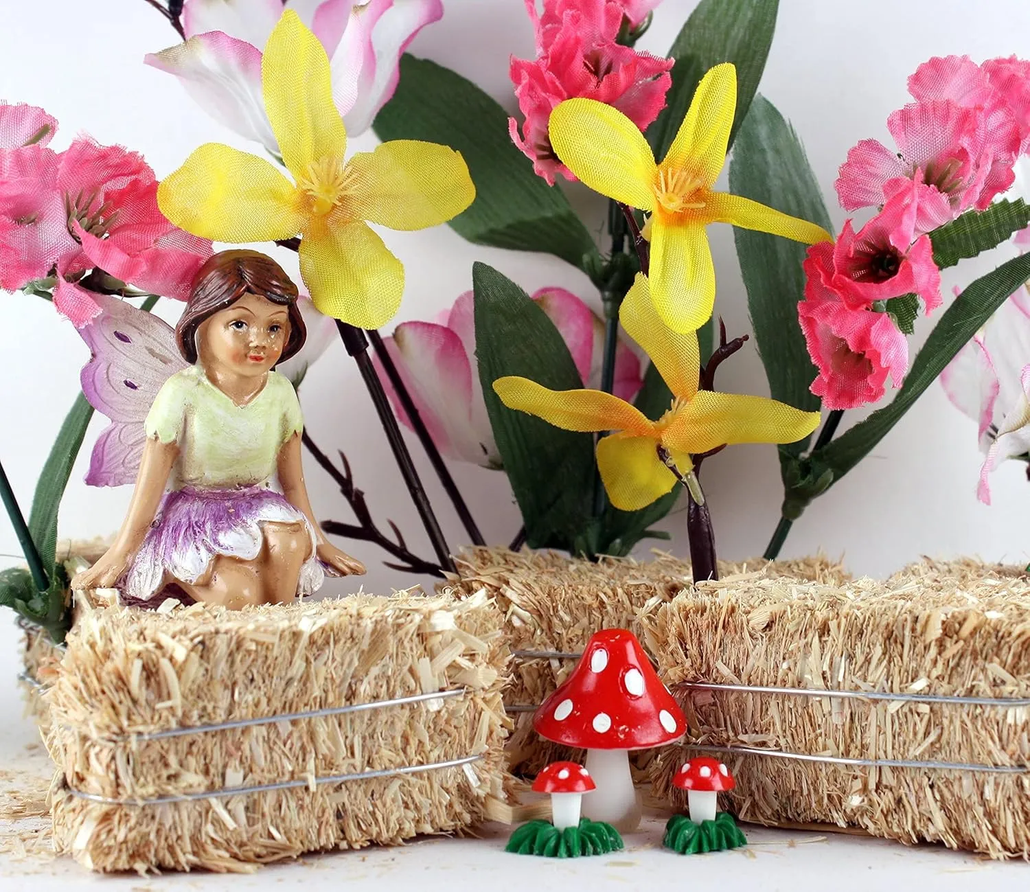 Meyer Imports Mini Hay Bales - Small - (Pack of 12) Small Decorative Hay – for Craft/Dollhouse/Farm/Halloween/Table Decoration - 2.5 x 1 Inches Each