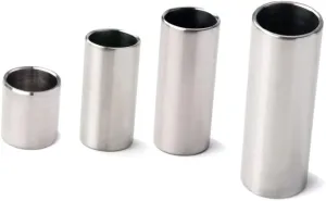 Mikinona Chrome Sliding Rod 4pcs Guitar Slides Stainless Steel 2.8cm 5.1cm 6cm 7cm Blues Guitar Slider